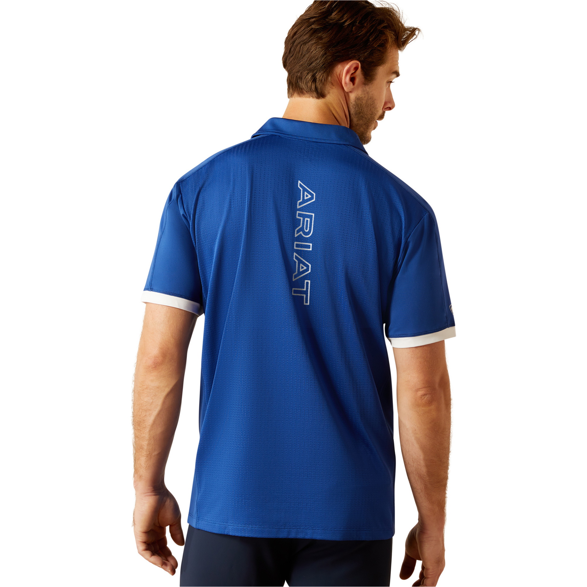 2025 Ariat Mens Bandera 1/4 Zip Short Sleeve Polo Shirt 10054973 - Sodalite Bluet